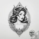 Tattoo sketch узор в виде сирены, concept art… – tattoo sketch (№1757204152_0, 07.09.2025 00:15) — tattoovalue.net