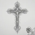 Tattoo sketch blessed portrayal, tattoo flash… – tattoo sketch (№1757204953_0, 07.09.2025 00:29) — tattoovalue.net