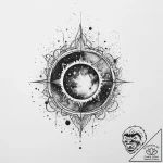 Tattoo sketch cosmic space, tattoo line art,… – tattoo sketch (№1757205547_0, 07.09.2025 00:39) — tattoovalue.net