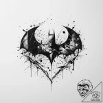 Tattoo sketch the batman new logo, artistic t… – tattoo sketch (№1757209525_0, 07.09.2025 01:45) — tattoovalue.net