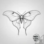 Tattoo sketch luna moth, tattoo drawing outli… – tattoo sketch (№1757210125_0, 07.09.2025 01:55) — tattoovalue.net