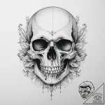 Tattoo sketch череп с воздухом – tattoo sketch (№1757210524_0, 07.09.2025 02:02) — tattoovalue.net