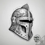 Tattoo sketch узор в виде рыцарского шлема, t… – tattoo sketch (№1757210727_0, 07.09.2025 02:05) — tattoovalue.net