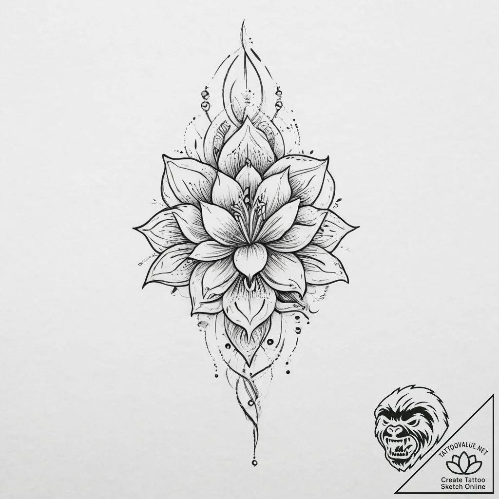 Tattoo sketch beginning, ink illustration for... - tattoo sketch (№1757212740_0, 07.09.2025 02:39) — tattoovalue.net