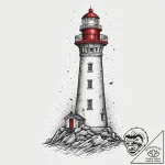 Tattoo sketch узор в виде маяка, concept art… – tattoo sketch (№1757213931_0, 07.09.2025 02:58) — tattoovalue.net