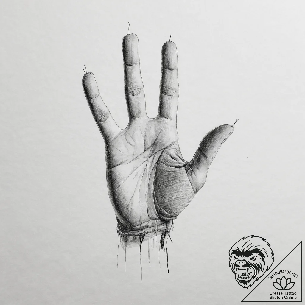 Tattoo sketch hands with a thread, ink illust... - tattoo sketch (№1757214324_0, 07.09.2025 03:05) — tattoovalue.net