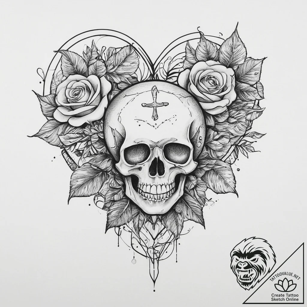 Tattoo sketch heart tattoo, tattoo drawing ou... - tattoo sketch (№1757216114_0, 07.09.2025 03:35) — tattoovalue.net