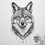 Tattoo sketch coyote – tattoo sketch (№1757217109_0, 07.09.2025 03:51) — tattoovalue.net