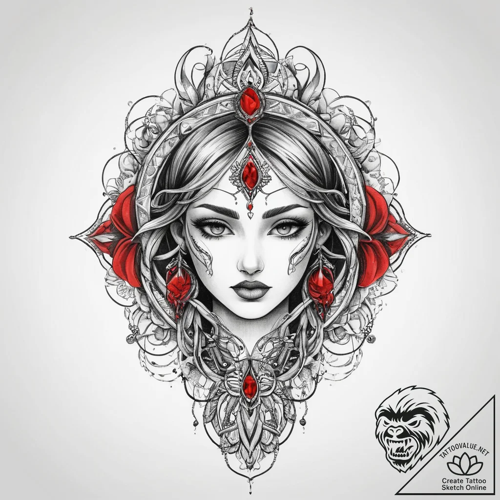 Tattoo sketch magical abstract, ink illustrat... - tattoo sketch (№1757217902_0, 07.09.2025 04:05) — tattoovalue.net