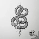 Tattoo sketch cosmic snake, concept art for t… – tattoo sketch (№1757218106_0, 07.09.2025 04:08) — tattoovalue.net