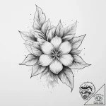 Tattoo sketch lilac flower – tattoo sketch (№1757218302_0, 07.09.2025 04:11) — tattoovalue.net