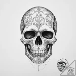 Tattoo sketch skull – tattoo sketch (№1757219090_0, 07.09.2025 04:24) — tattoovalue.net