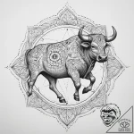Tattoo sketch rodeo a person on a bull, artis… – tattoo sketch (№1757219682_0, 07.09.2025 04:34) — tattoovalue.net