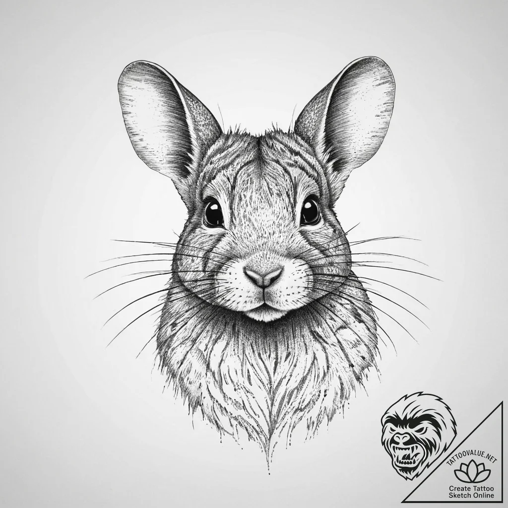 Tattoo sketch degu, tattoo line art, muted co... - tattoo sketch (№1757221676_0, 07.09.2025 05:07) — tattoovalue.net
