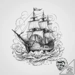 Tattoo sketch kraken attacking ship, artistic… – tattoo sketch (№1757225645_0, 07.09.2025 06:14) — tattoovalue.net