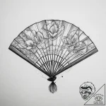 Tattoo sketch elegant fan, ink illustration f… – tattoo sketch (№1757228826_0, 07.09.2025 07:07) — tattoovalue.net