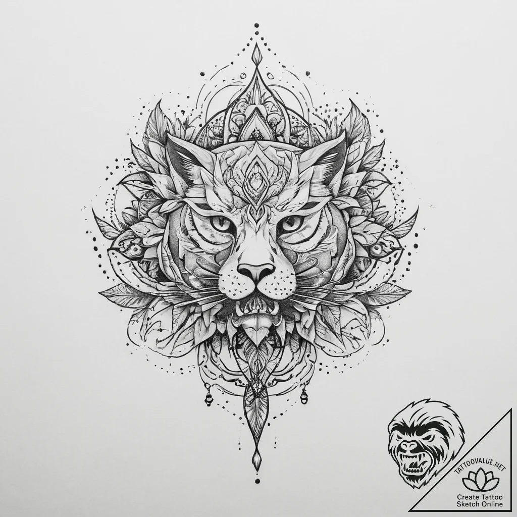 Tattoo sketch узор в виде глаза с водой - tattoo sketch (№1757229021_0, 07.09.2025 07:10) — tattoovalue.net