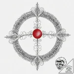 Tattoo sketch slavic embroidery pattern with… – tattoo sketch (№1757230623_0, 07.09.2025 07:37) — tattoovalue.net