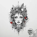 Tattoo sketch mystical entity, tattoo flash s… – tattoo sketch (№1757231816_0, 07.09.2025 07:56) — tattoovalue.net