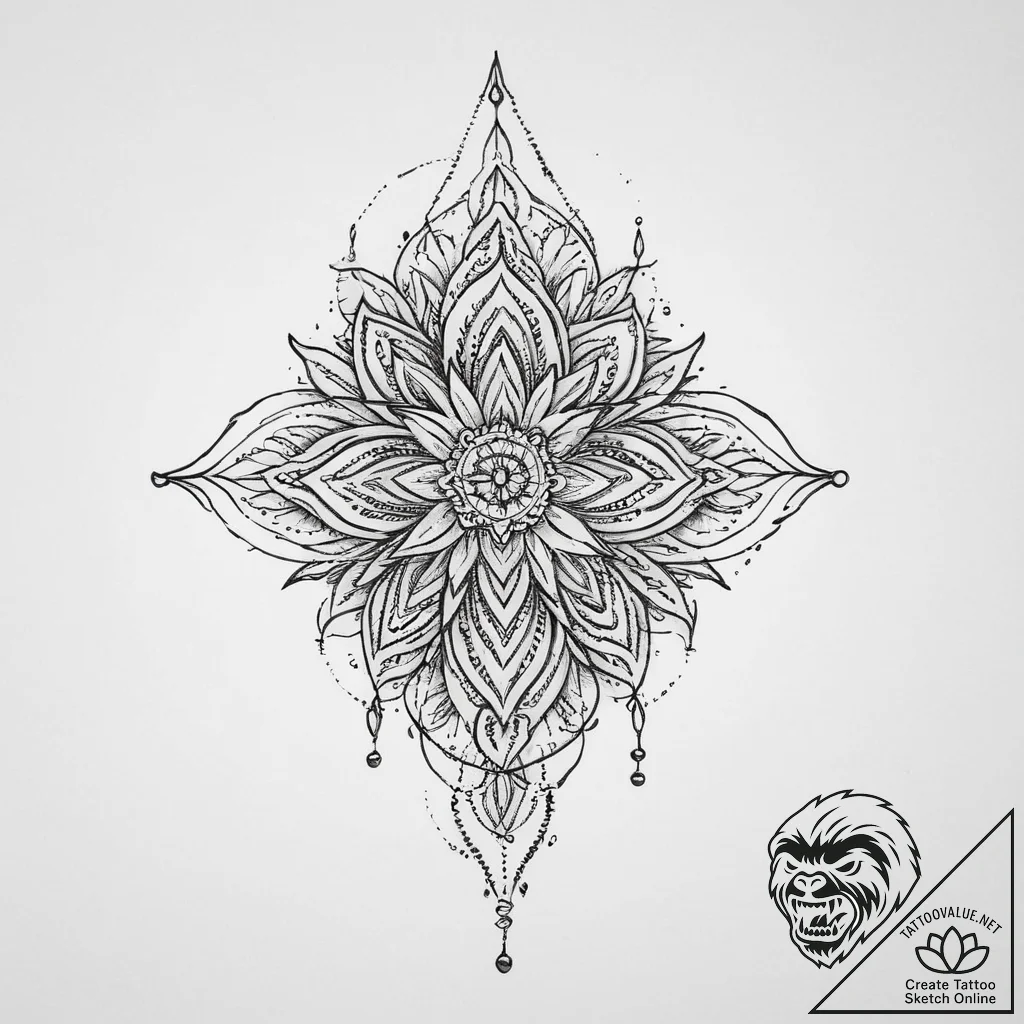 Tattoo sketch red, concept art for tattoo, li... - tattoo sketch (№1757232604_0, 07.09.2025 08:10) — tattoovalue.net
