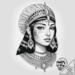 Tattoo sketch cleopatra portrait in a neo-tra… – tattoo sketch (№1757233006_0, 07.09.2025 08:16) — tattoovalue.net
