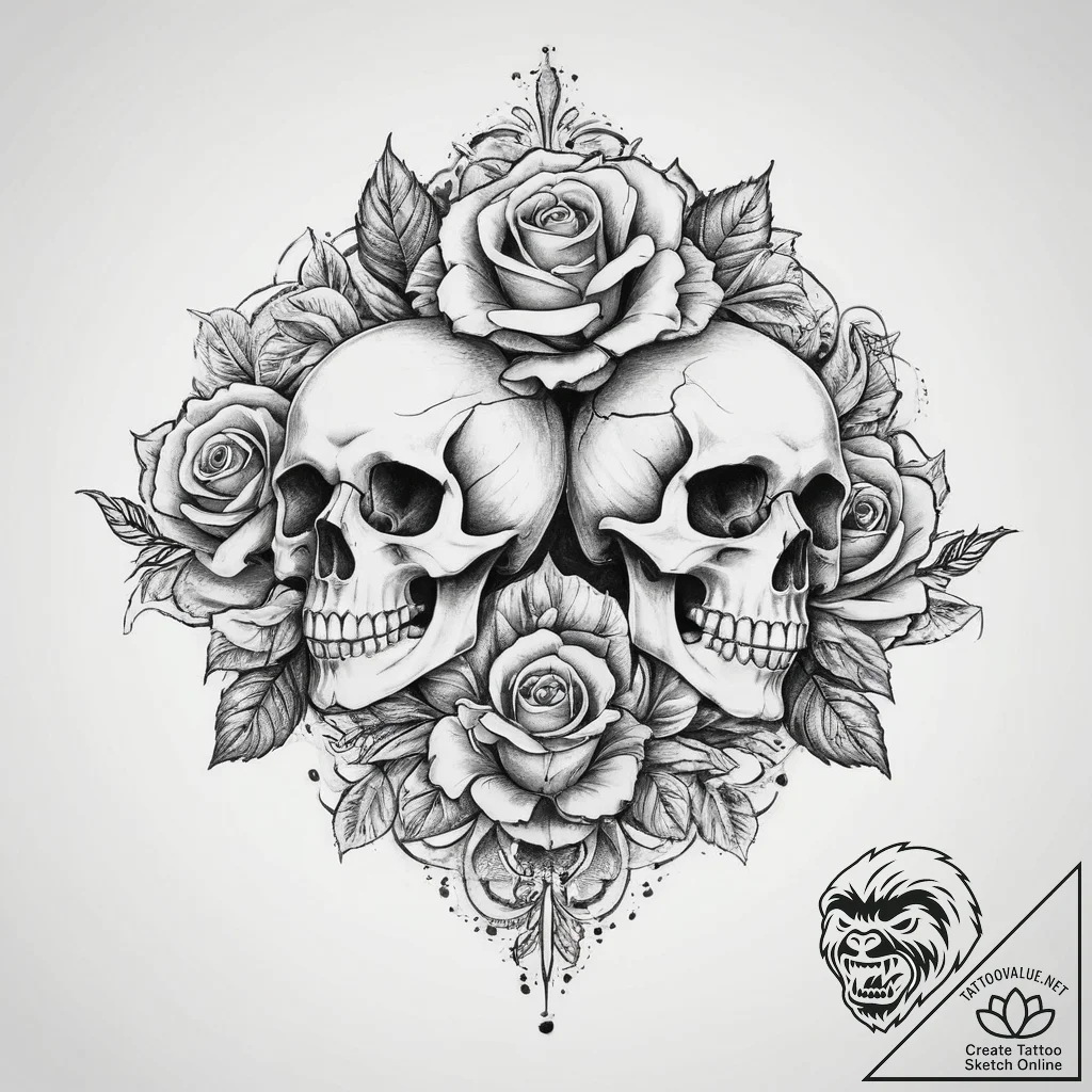 Tattoo sketch hands with a brush, tattoo sket... - tattoo sketch (№1757233201_0, 07.09.2025 08:20) — tattoovalue.net