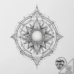 Tattoo sketch cosmic existence, tattoo flash… – tattoo sketch (№1757233794_0, 07.09.2025 08:29) — tattoovalue.net