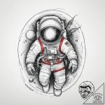 Tattoo sketch astronaut tattoo, artistic tatt… – tattoo sketch (№1757234387_0, 07.09.2025 08:39) — tattoovalue.net