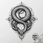 Tattoo sketch cosmic snake, tattoo sketch des… – tattoo sketch (№1757236374_0, 07.09.2025 09:12) — tattoovalue.net