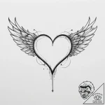 Tattoo sketch сердце с крыльями, tattoo drawi… – tattoo sketch (№1757236770_0, 07.09.2025 09:19) — tattoovalue.net