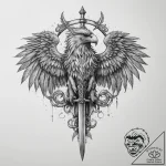 Tattoo sketch griffin with a sword, tattoo sk… – tattoo sketch (№1757237768_0, 07.09.2025 09:36) — tattoovalue.net