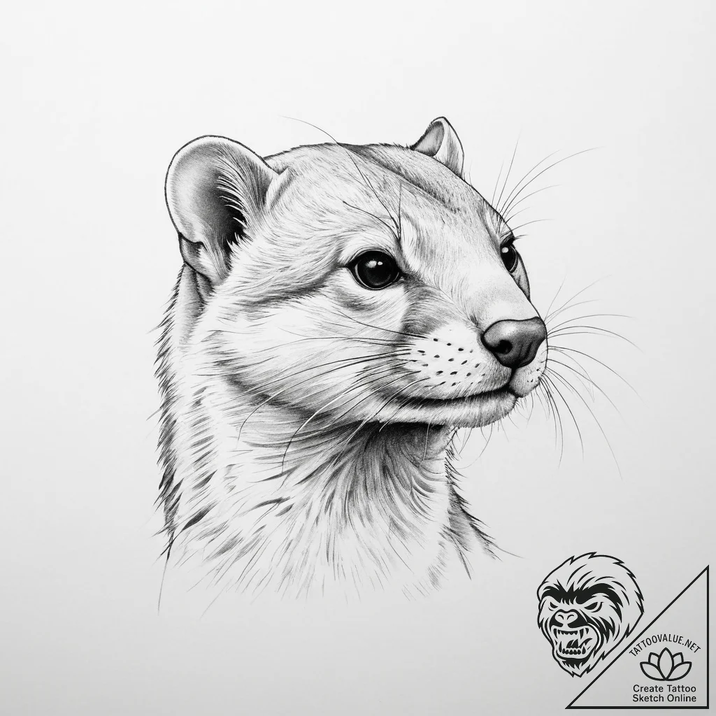 Tattoo sketch weasel - tattoo sketch (№1757238363_0, 07.09.2025 09:46) — tattoovalue.net