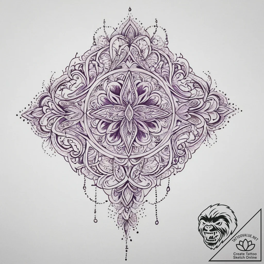 Tattoo sketch purple, tattoo line art, muted... - tattoo sketch (№1757239352_0, 07.09.2025 10:02) — tattoovalue.net