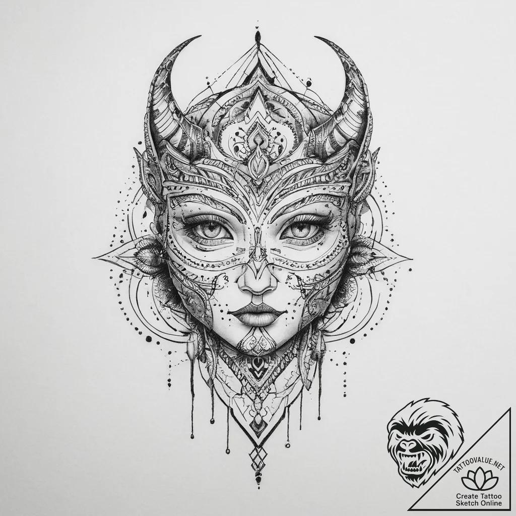 Tattoo sketch copper, tattoo line art, blackw... - tattoo sketch (№1757239547_0, 07.09.2025 10:05) — tattoovalue.net