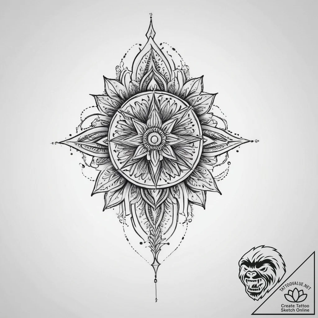Tattoo sketch fake, ink illustration for tatt... - tattoo sketch (№1757239743_0, 07.09.2025 10:09) — tattoovalue.net
