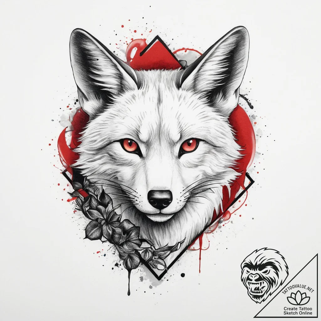 Tattoo sketch kitsune, tattoo sketch design,... - tattoo sketch (№1757240335_0, 07.09.2025 10:18) — tattoovalue.net