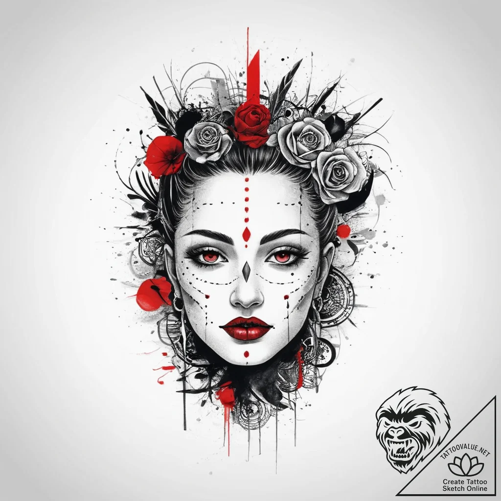 Tattoo sketch sacred narrative, concept art f... - tattoo sketch (№1757242727_0, 07.09.2025 10:58) — tattoovalue.net