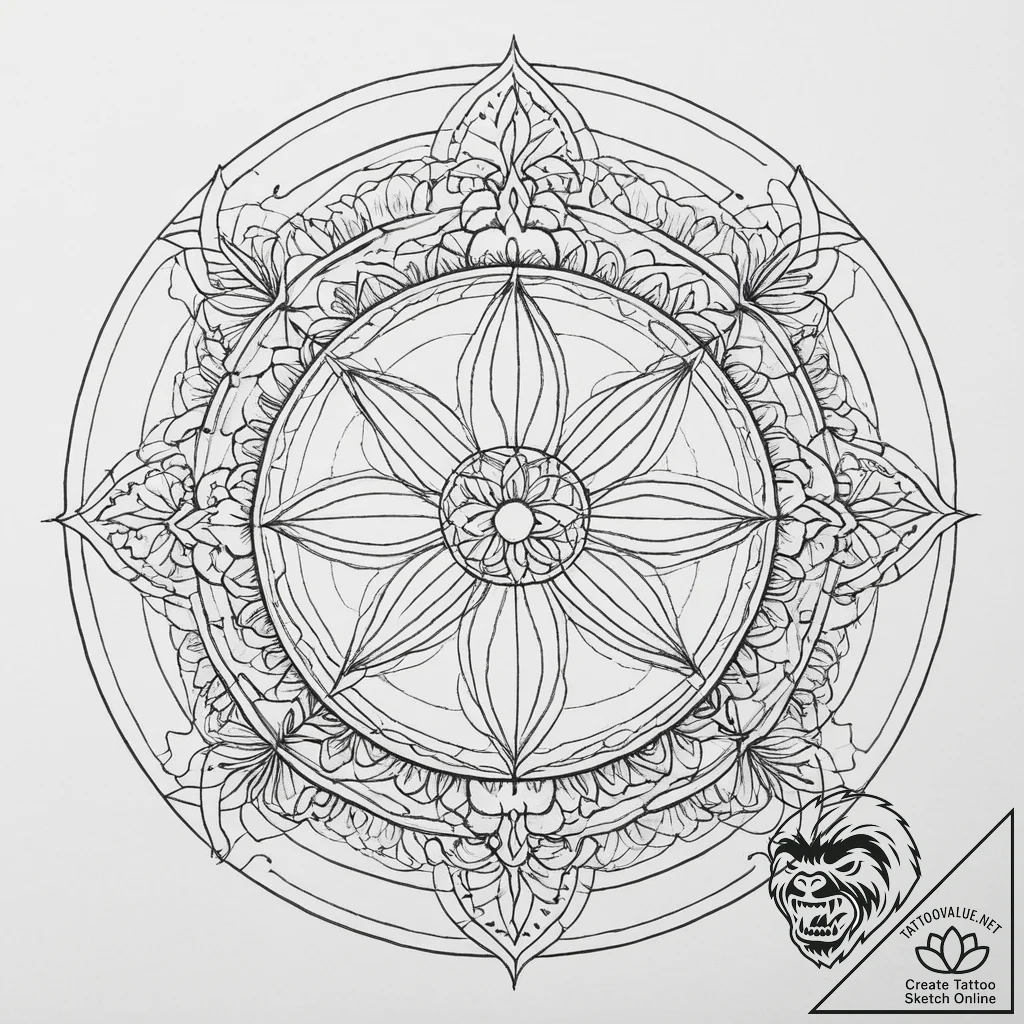 Tattoo sketch vesica piscis, tattoo line art,... - tattoo sketch (№1757242924_0, 07.09.2025 11:02) — tattoovalue.net