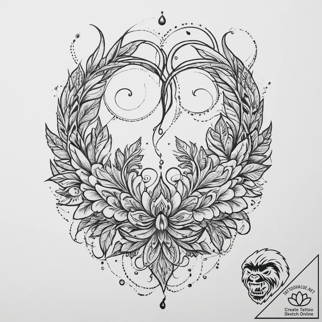 Tattoo sketch rockabilly cherry, tattoo drawi... - tattoo sketch (№1757243517_0, 07.09.2025 11:11) — tattoovalue.net