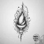 Tattoo sketch cosmic tale, ink illustration f… – tattoo sketch (№1757244122_0, 07.09.2025 11:22) — tattoovalue.net