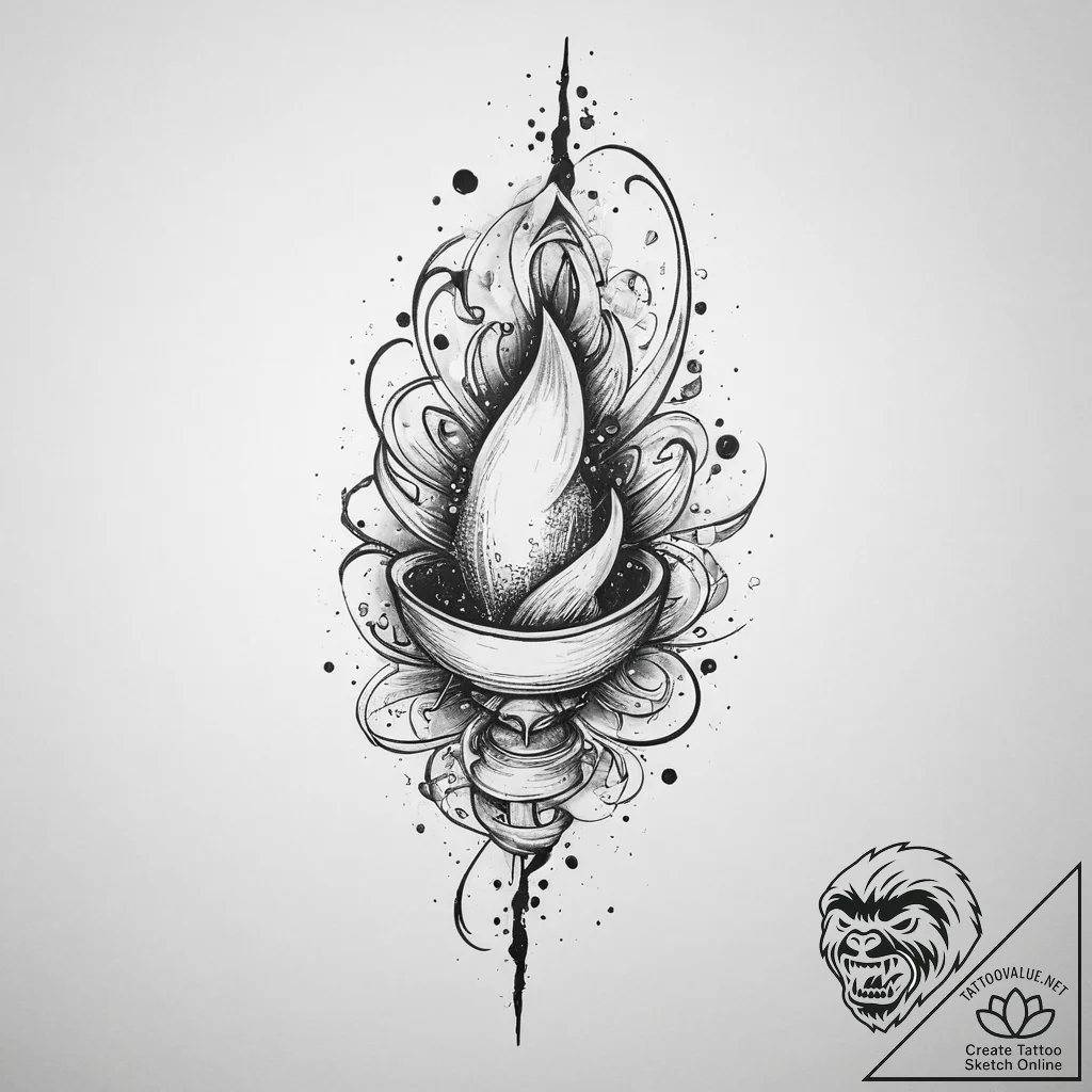 Tattoo sketch cosmic tale, ink illustration f... - tattoo sketch (№1757244122_0, 07.09.2025 11:22) — tattoovalue.net