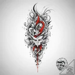Tattoo sketch leg, concept art for tattoo, ne… – tattoo sketch (№1757245302_0, 07.09.2025 11:41) — tattoovalue.net