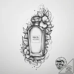 Tattoo sketch perfume tattoo, tattoo line art… – tattoo sketch (№1757245700_0, 07.09.2025 11:48) — tattoovalue.net