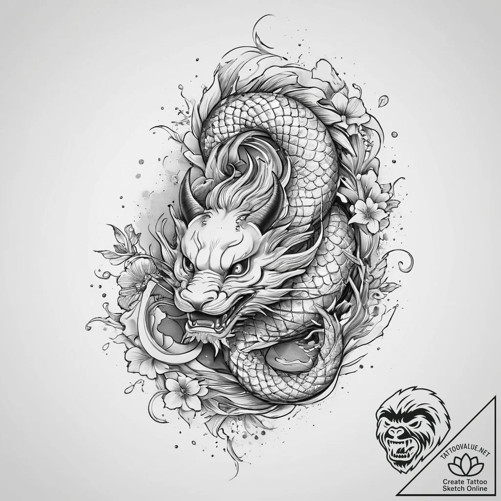 Tattoo sketch sky, tattoo sketch design, on a... - tattoo sketch (№1757246091_0, 07.09.2025 11:54) — tattoovalue.net