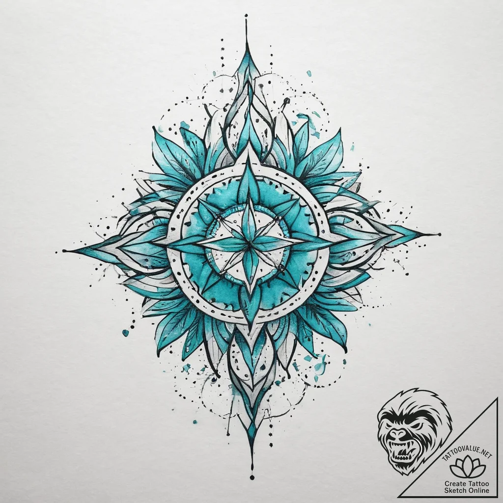 Tattoo sketch turquoise, tattoo drawing outli... - tattoo sketch (№1757246878_0, 07.09.2025 12:07) — tattoovalue.net