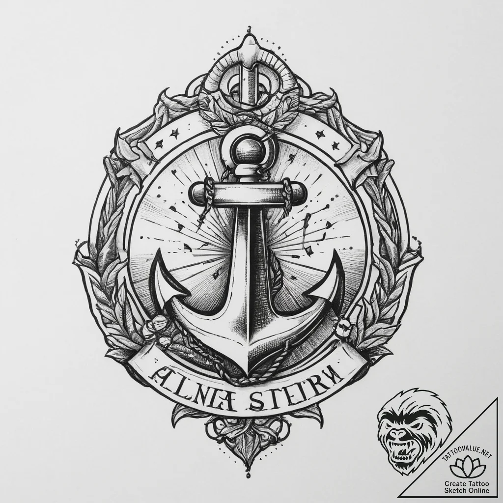 Tattoo sketch present, concept art for tattoo... - tattoo sketch (№1757247074_0, 07.09.2025 12:11) — tattoovalue.net