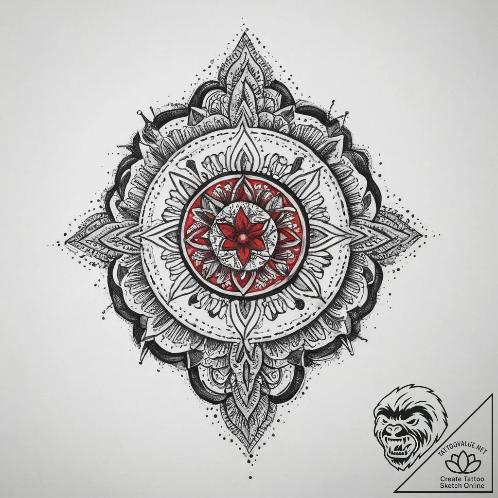 Tattoo sketch sacred identity, concept art fo... - tattoo sketch (№1757248056_0, 07.09.2025 12:27) — tattoovalue.net