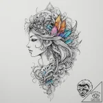 Tattoo sketch nymph tattoo, ink illustration… – tattoo sketch (№1757251659_0, 07.09.2025 13:27) — tattoovalue.net
