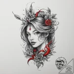 Tattoo sketch mystical scene, tattoo line art… – tattoo sketch (№1757252473_0, 07.09.2025 13:41) — tattoovalue.net