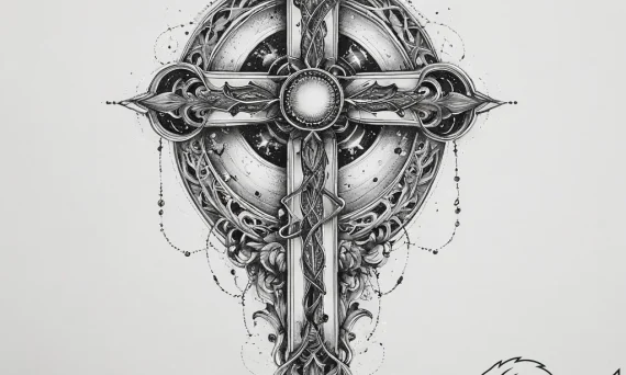 Tattoo sketch cosmic space, tattoo sketch des... - tattoo sketch (№1757253091_0, 07.09.2025 13:51) — tattoovalue.net